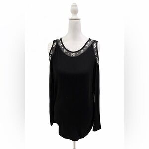 Refresh Black Embellished Blouse